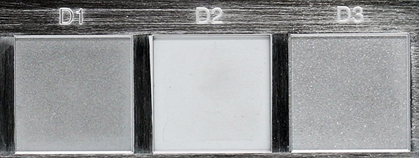 SPI D-grade textured surface finish comparators for injection molding showing D1 satin, D2 dull, D3 rough blast finishes