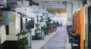 CNC machining factory floor with multi-axis machines in RpProto China