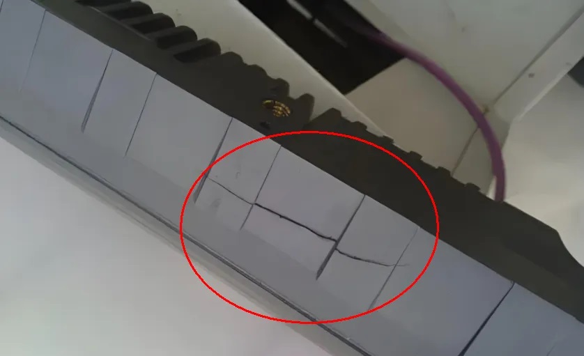 Internal stress cracking of ABS parts