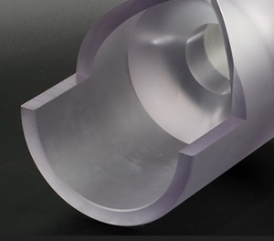 CNC machined polycarbonate (PC) part — transparent high-impact plastic for optical lenses and safety shields