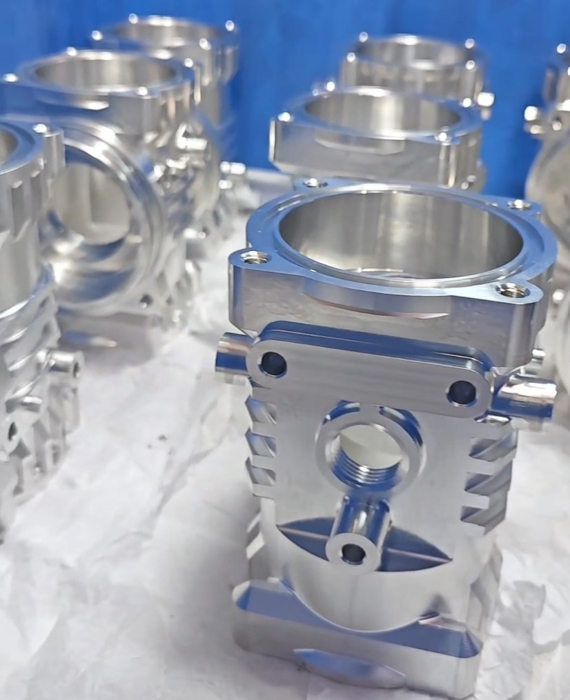CNC machined aluminum 6061 automotive engine and transmission components for prototype production