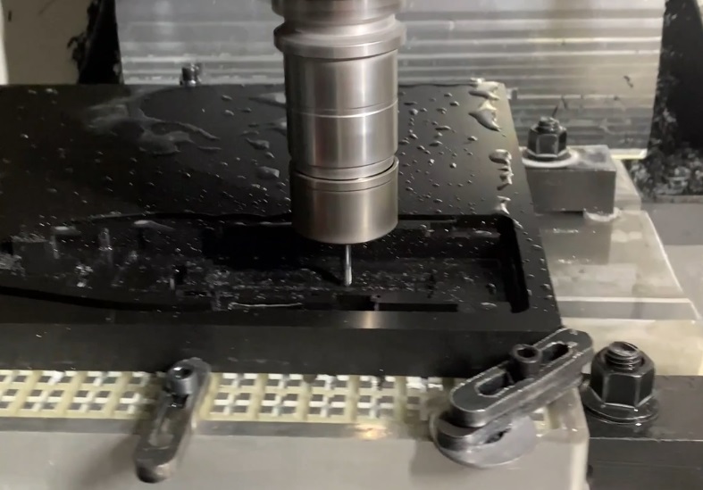 CNC milling process on POM Delrin acetal plastic part